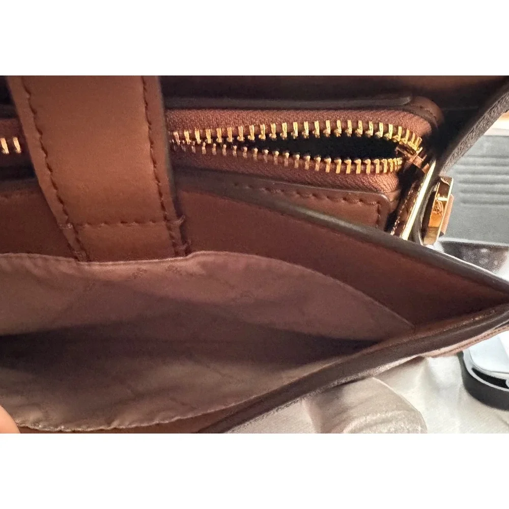 Michael Kors Brown Signature Logo Small Satchel Bag with‎ crossbody strapNWT